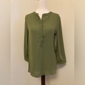 DownEast Olive Green Blouse XS